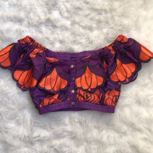 Alice McCall Tops - Alice McCall cropped embroidered top